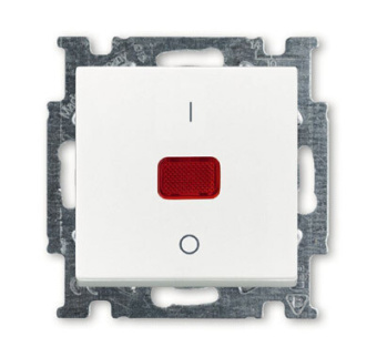 1Розетки, выключатели, звонки электрические abb basic 55 альп. белый выключатель 1-клавишный 2-полюсный, 20a | 1020-0-0089 | 2cka001020a0089 | abb выгодная цена