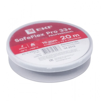 1Изделия для монтажа и опрессовки кабеля изолента пвх 19мм 20м серии safeflex pro 33+ | plc-iz-sfpro-b | ekf выгодная цена