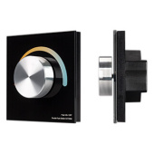Ленты светодиодные панель smart-p20-mix-g-in black (12-24v, 4x3a, rotary, 2.4g) (arlight, ip20 пластик, 5 лет) | 033762 | arlight выгодная цена