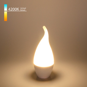 1Лампы (источники света) лампа светодиодная свеча на ветру сdw led d 6w 4200k e14 | a035754 | elektrostandard выгодная цена