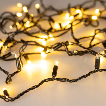 1Ленты светодиодные светодиодная гирлянда ard-string-classic-1000-black-100led-pulse warm (230v, 7w) (ardecoled, ip65) | 031649 | arlight выгодная цена