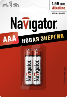 1Элементы питания и аккумуляторы элемент питания nbt-ne-lr03-bp2 | 94750 | navigator выгодная цена
