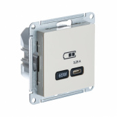 Розетки, выключатели, звонки электрические atlasdesign бежевый usb розетка тип-c 65w высокоскор.заряд. qc pd | atn000227 | se выгодная цена