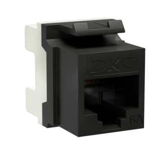 1Розетки, адаптеры и модули Keystone модуль keystone rj45 cat6а не экранированный, 180 градусов, черный | rnk6au180bk | dkc выгодная цена