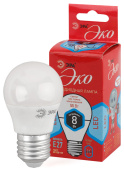 Лампы (источники света) лампа cветодиодная eco led p45-8w-840-e27 (диод, шар, 8вт, нейтр, e27) (10/100/3500) | б0030025 | эра выгодная цена