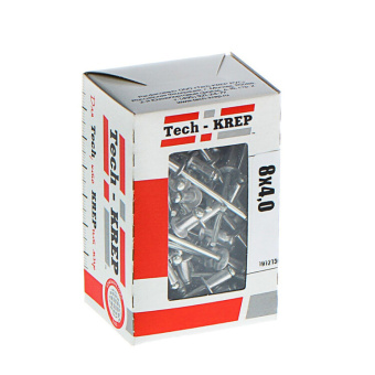 1Крепёж заклепка 4,0х8 (100 шт) - коробка с ок. ( 0,141 кг) | 102286 | tech-krep выгодная цена