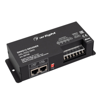 1Ленты светодиодные декодер arl-7022-dmx (12-24v, 4x8a, dmx512, xlr3) | 027145 | arlight выгодная цена