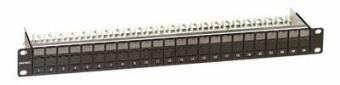 1Патч-панели патч-панель наборная с шторками 19",1u, под 24 модуля keystone, utp/stp | rnkppf241bk | dkc выгодная цена