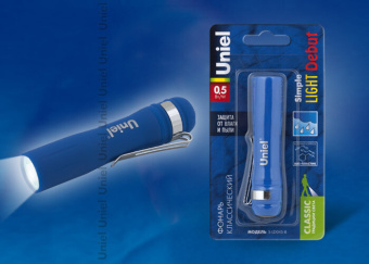 1Фонари фонарь универсальный s-ld045-b green «simple light debut», пластик, 0,5 watt led, упаковка блистер, 1хаа н/к, цвет зеленый | ul-00000209 | uniel выгодная цена