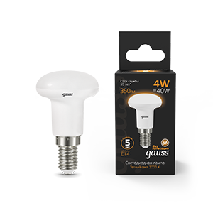 1Лампы (источники света) лампа светодиодная led 4вт e14 220в 2700к reflector r39 | 106001104 | gauss выгодная цена