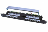 Патч-панели патч-панель pp3-19-16-8p8c-c5e-sh-110d 19", 1u, 16 портов rj-45 полн. экран., категория 5e, dual idc, rohs, цвет черный | 246028 | hyperline выгодная цена