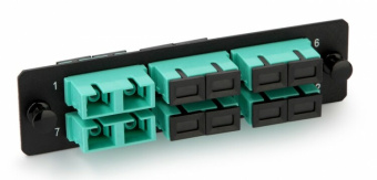 1Оптические компоненты СКС панель fo-fpm-w120h32-6dsc-aq д. fo-19bx с 6 sc (duplex) адапт.ми,12вол.,многомод om3/om4,120x32мм,адап.цвета аква (aqua) | 54208 | hyperline выгодная цена