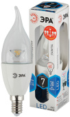 Лампы (источники света) лампа светодиодная std led bxs-7w-840-e14-clear 7вт свеча на ветру нейтральный белый свет | б0028484 | эра выгодная цена