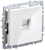 Розетки, выключатели, звонки электрические brite роз. комп. rj45 кат.6 рк11-брб белый | br-k10-2-k01 | iek выгодная цена