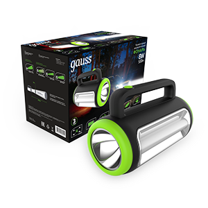 1Фонари фонарь прожекторный светодиодный gfl603 8w 500lm lead acid 1500mah диммируемый led 1/10/20 | gf603 | gauss выгодная цена
