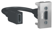 Розетки, выключатели, звонки электрические unica modular алюминий розетка hdmi, 1 мод. | nu343030 | schneider electric выгодная цена