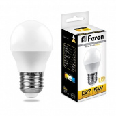 Лампы (источники света) лампа светодиодная lb-38 (5w) 230v e27 2700k g45 | 25404 | feron выгодная цена