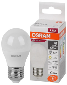 1Лампы (источники света) лампа светодиодная led value cl- p 10w/830 230v e27 10x1 | 4058075579897 | osram выгодная цена