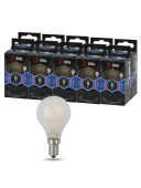 Лампы (источники света) лампа светодиодная f-led p45-9w-840-e14 frost (филамент, шар мат, 9вт, нейтр, e14) | б0047027 | эра выгодная цена