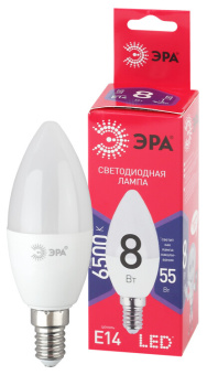 1Лампы (источники света) лампа светодиодная эко led b35-8w-865-e14 r (диод, свеча, 8вт, хол, e14) | б0045341 | эра выгодная цена
