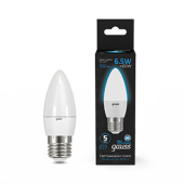 Лампы (источники света) лампа светодиодная свеча 6.5w 550lm 6500к e27 led 1/10/100 | 103102307 | gauss выгодная цена