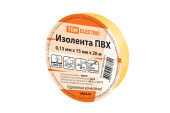Изделия для монтажа и опрессовки кабеля изолента пвх 0,13*15мм желтая 20м | sq0526-0012 | tdm выгодная цена