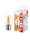 Лампы (источники света) лампа светодиодная филаментная led star classic p 5w, прозрачная колба, е27 lsclp60 cl 5w/827 230v file2710x1ru | 4058075212510 | osram выгодная цена