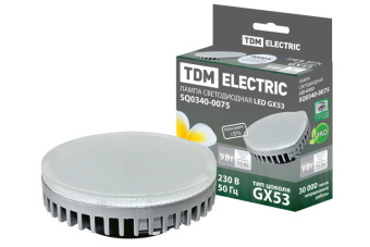 1Лампы (источники света) лампа светодиодная led 9вт gx53 220в 4000к gx53 таблетка (плоский цилиндр) | sq0340-0075 | tdm выгодная цена