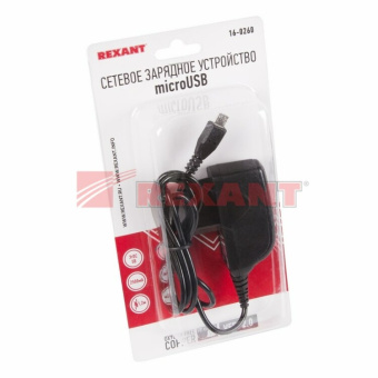 1КОМПЬЮТЕРНЫЕ АКСЕССУАРЫ сетевое зарядное устройство microusb 220 в (сзу) (5 v, max: 2500 ma) шнур 1.2 м черное | 16-0260 | rexant выгодная цена