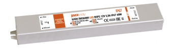 1Ленты светодиодные драйвер для светодиодной ленты led bsps 12v5,0a=60w (new) влагозащищенный ip67 | 3329273a | jazzway выгодная цена