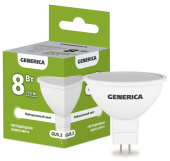 Лампы (источники света) лампа светодиодная mr16 софит 8вт 230в 4000к gu5.3 generica | ll-mr16-08-230-40-gu5-g | iek выгодная цена