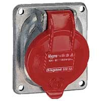 1Разъемы промышленные встраиваемая розетка hypra - ip 44 - 3к+н+з - 63 а - металл | 053834 | legrand выгодная цена