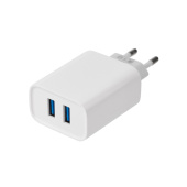 Разное сетевое зарядное устройство rexant 2 x usb, 5v, 2.4 a, белое |16-0276 | rexant выгодная цена