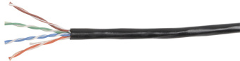 1Кабель витая пара (UTP, FTP) каб. вп u/utp, кат.5e 4х2х24awg solid, ldpe, 305м, чер. | lc3-c5e04-139 | itk выгодная цена