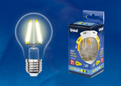 Лампы (источники света) лампа светодиодная led-a60-7w/ww/e27/cl/mb glm10tr led «груша», прозр серия multibright. 3000k 100-50-10 . | ul-00002366 | uniel выгодная цена