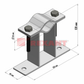 Кронштейны и мачты для антенн кронштейн для мачт плоский 100 мм п-образный | 34-0594 | rexant выгодная цена
