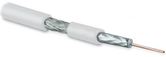 1Кабель коаксиальный (RG) coax-sat703n-wh-100 кабель коаксиальный sat703n, 75 ом, жила - 17 awg (1.13 mm, медь,solid)+оплетка (луженая медь, 45%), белый | 49094 | hyperline выгодная цена