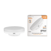 Лампы (источники света) лампа светодиодная basic gx53 8,5w 510lm 3000k led 1/10/100 | 10849192 | gauss выгодная цена