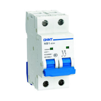 1Модульное оборудование (выключатели, УЗО, АВДТ,  УЗДП) выключатель автоматический двухполюсный nb1-63h 2p 40a 10ка х-ка b (r) | 179819 | chint выгодная цена