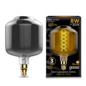 Лампы (источники света) лампа светодиодная led vintage filament flexible dl180 8w e27 180*295mm gray 2400k 1/6 | 164802008 | gauss выгодная цена