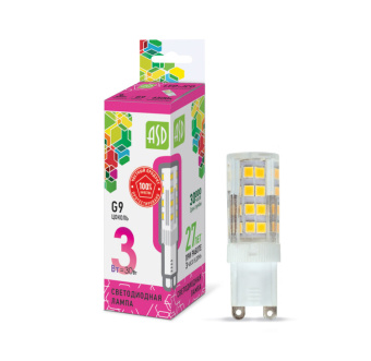 1Лампы (источники света) лампа светодиодная led-jcd-standard 3вт 230в g9 6500к 270лм | 4690612026435 | asd выгодная цена