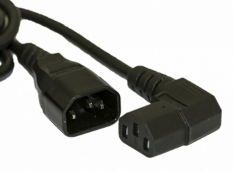1Шкафы и стойки телекоммуникационные 19 pwc-iec13a-iec14-5.0-bk кабель питания монитор-компьютер iec 320 c13 (угловая) - iec 320 c14 (3x1.0), 10a | 432099 | hyperline выгодная цена
