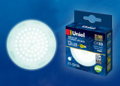Лампы (источники света) лампа светодиодная led-gx53-13w/nw/gx53/fr plz01wh led, матовая. 4000k | ul-00003723 | uniel выгодная цена