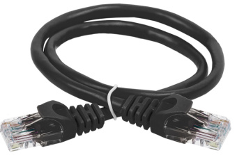 1Патч-корды коммутационный шнур кат. 6 utp pvc 2м черный | pc09-c6u-2m | itk выгодная цена