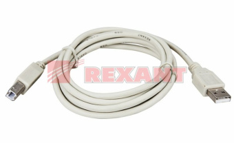 1КОМПЬЮТЕРНЫЕ АКСЕССУАРЫ шнур usb-b (male) штекер - usb-a (male) штекер, длина 3 метра (pe пакет) | 18-1106 | rexant выгодная цена