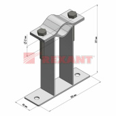 Кронштейны и мачты для антенн кронштейн для мачт плоский 200 мм п-образный | 34-0595 | rexant выгодная цена