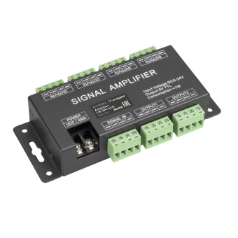 1Ленты светодиодные усилитель сигнала ln-spi-6ch (5-24v) (arlight, ip20 металл, 1 год) | 033094 | arlight выгодная цена