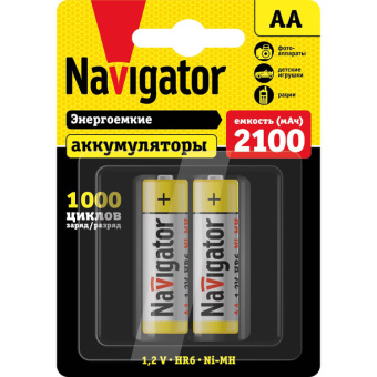 1Элементы питания и аккумуляторы аккумулятор nhr-2100-hr6-bp2 | 94463 | navigator выгодная цена
