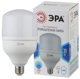 1Лампы (источники света) лампа светодиодная led power t100-30w-4000-e27 (диод, колокол, 30вт, нейтр, e27) | б0048503 | эра выгодная цена