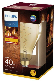 1Лампы (источники света) лампа светодиодная led classic-giant 40w e27 a160 g d | 929001873501 | philips выгодная цена